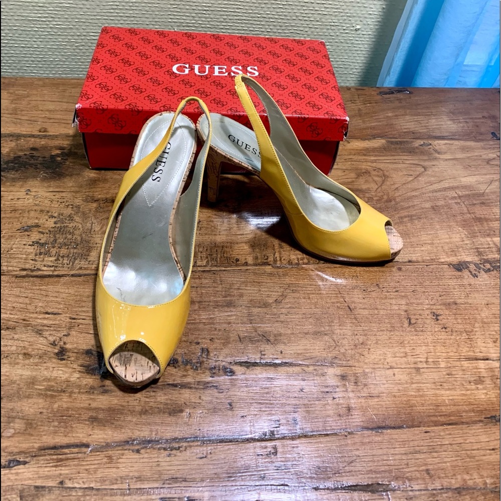 Guess Excellent Condition Yellow Heels